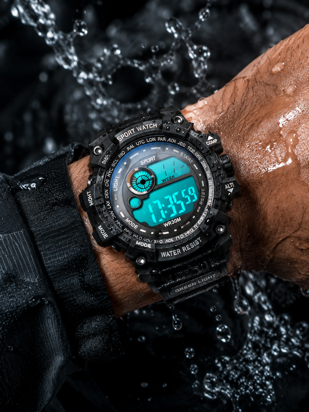 Men Digital Watch Luminous Military