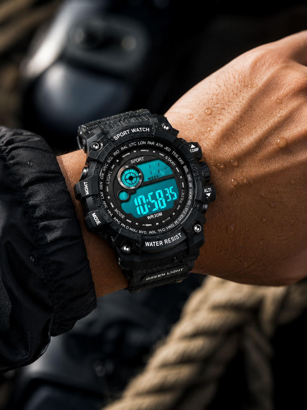 Men Digital Watch Luminous Military