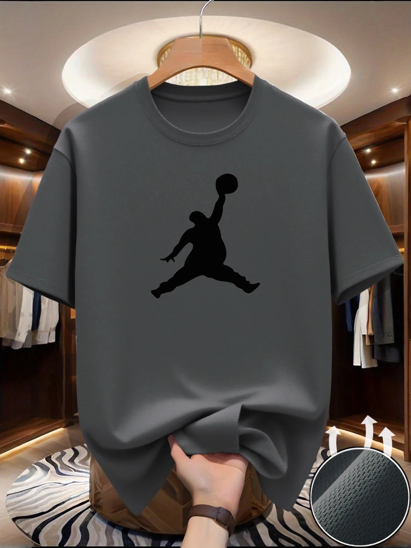 Spring/Summer Casual Men's T-Shirt Basketball
