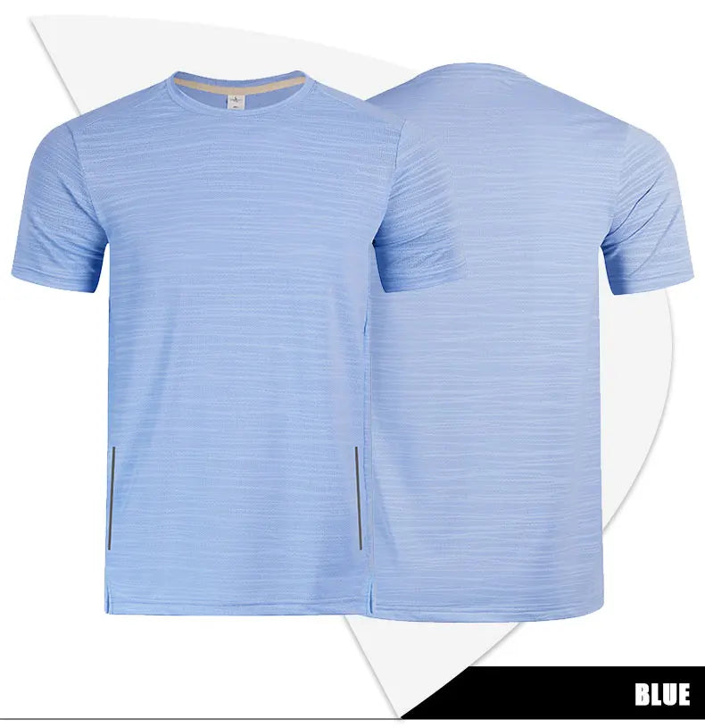 Plain men’s compression training shirt - KNIT