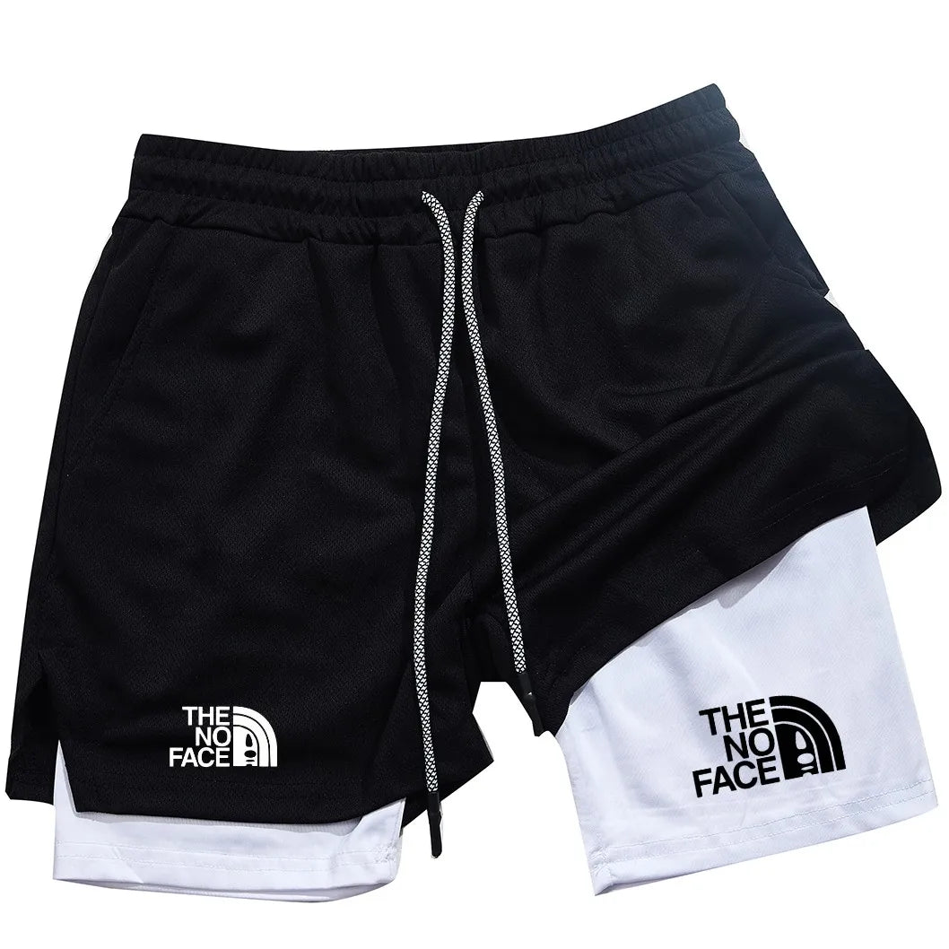 2-in-1 Men's Sports Shorts with- KNIT