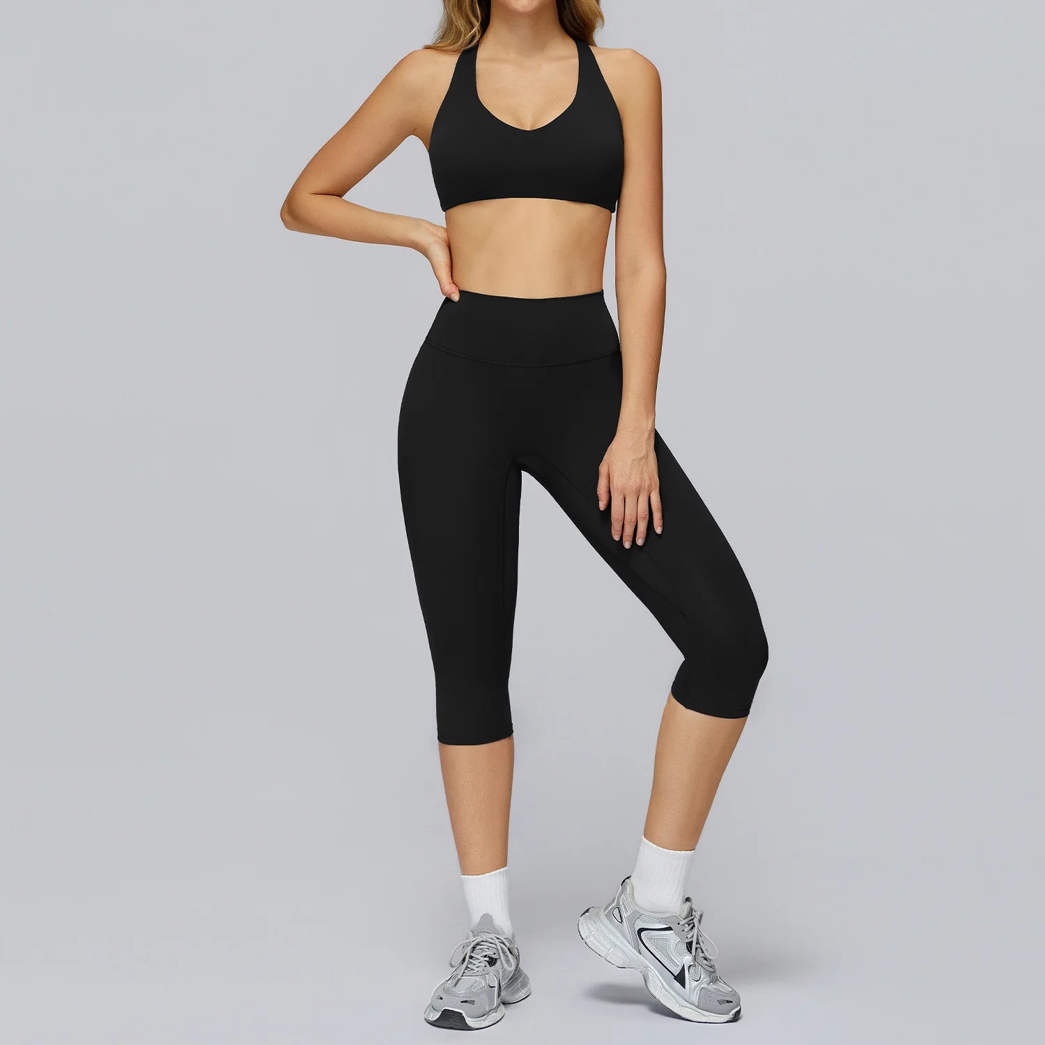 Set Women Tracksuit Workout Set Gym Clothing Fitness Long