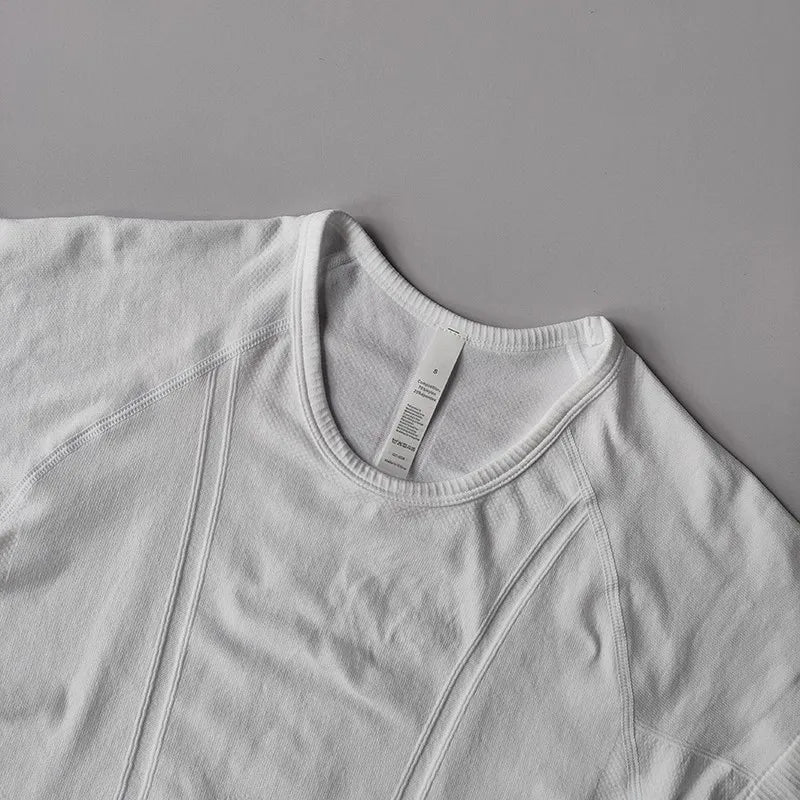 Summer Women's Short Sleeve Yoga T-Shirt Sports Shirt Gym Clothes Fitness Blouse Running Sweatshirt Casual Yoga Clothing Top