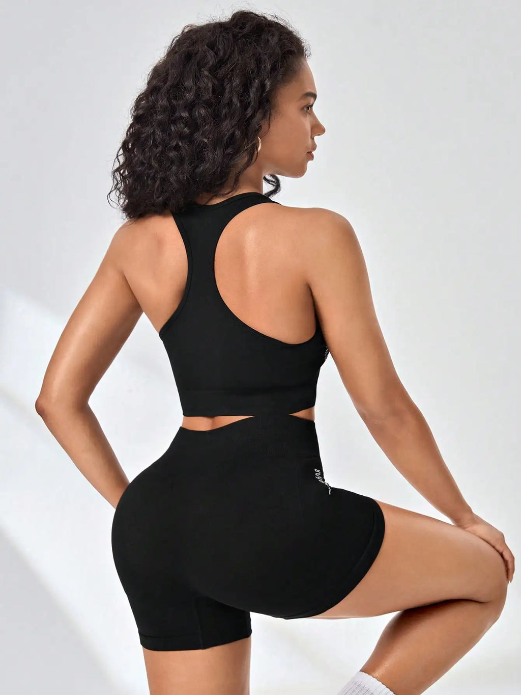 Women Set Bra Shorts Set Seamless Fitness