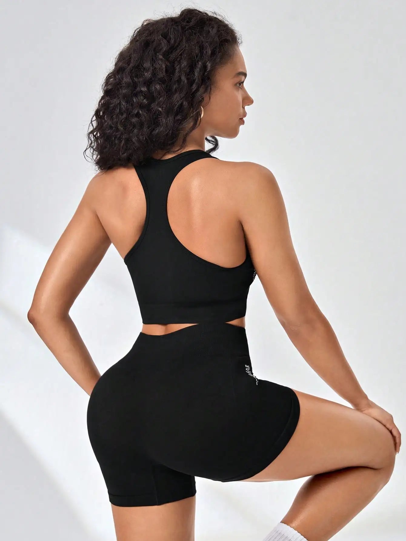 Women Set Bra Shorts Set Seamless Fitness