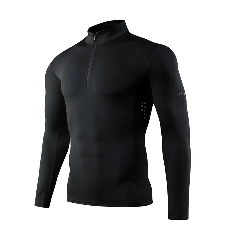 Quick Dry Running Shirt Men T-shirt Long Sleeve Compression