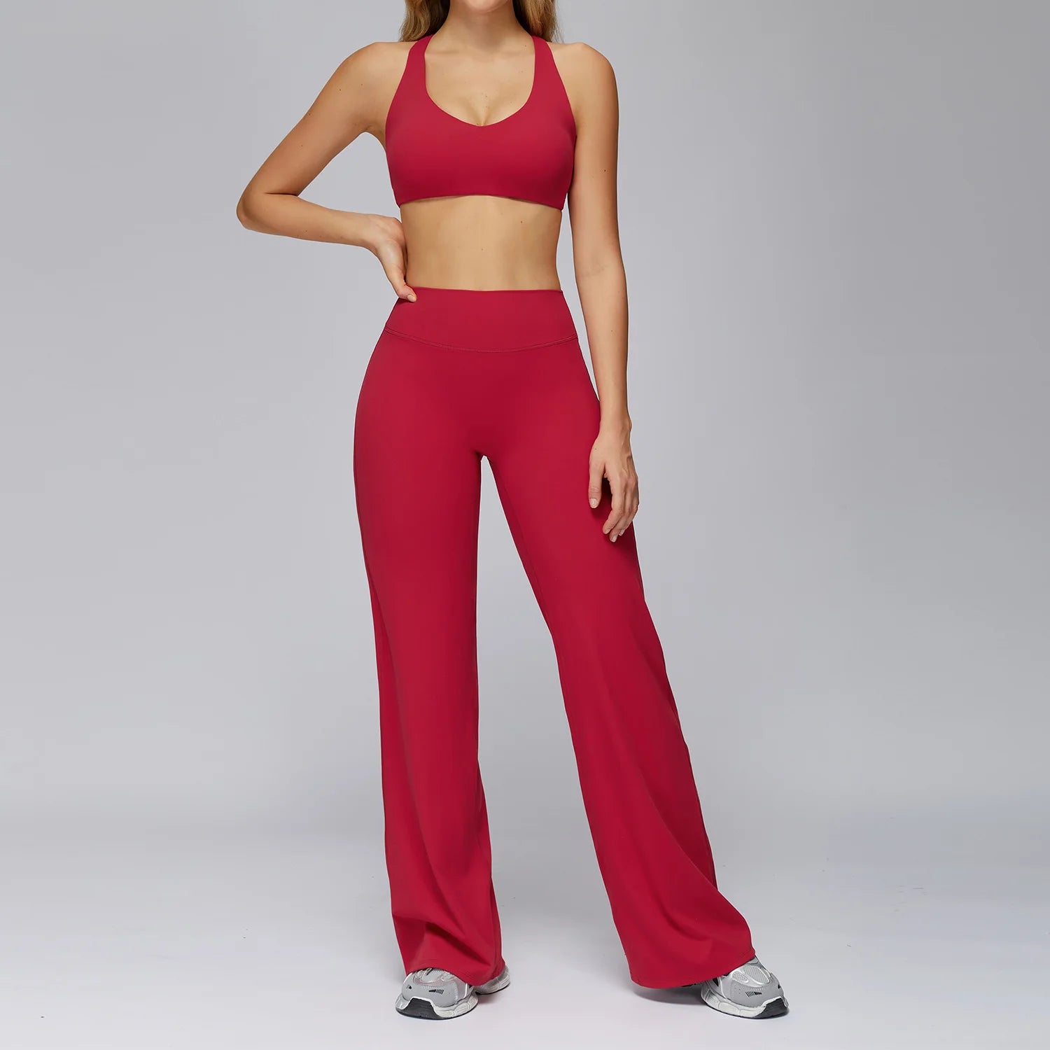 Set Women Tracksuit Workout Set Gym Clothing Fitness Long
