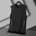 Mesh Men Vest Sleeveless Printed