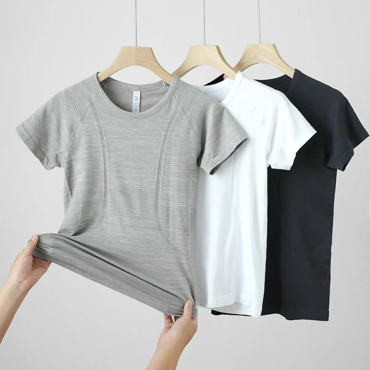 Summer Women's Short Sleeve Yoga T-Shirt Sports Shirt Gym Clothes Fitness Blouse Running Sweatshirt Casual Yoga Clothing Top