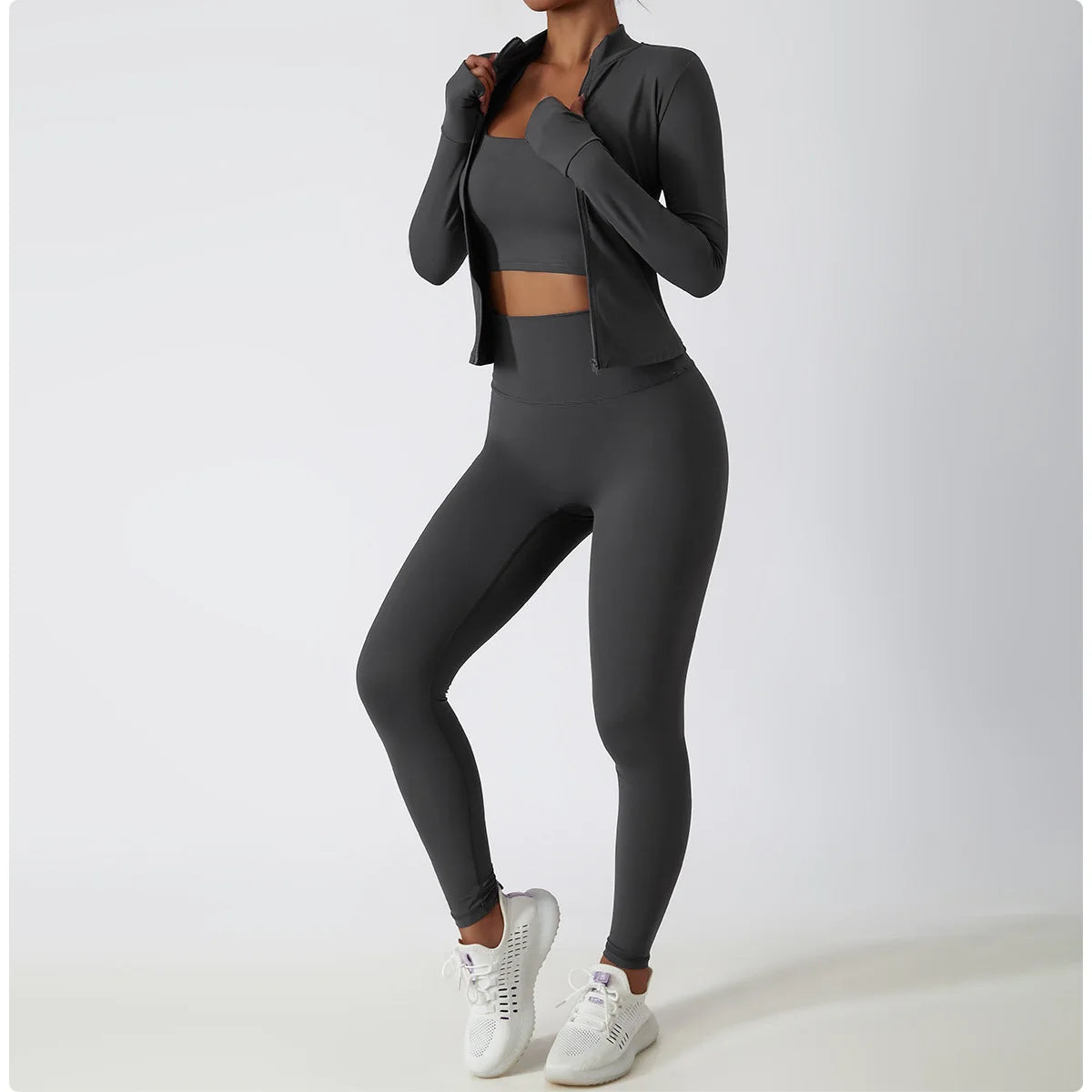 3-in-1 Sports Set Jacket Top And Pants
