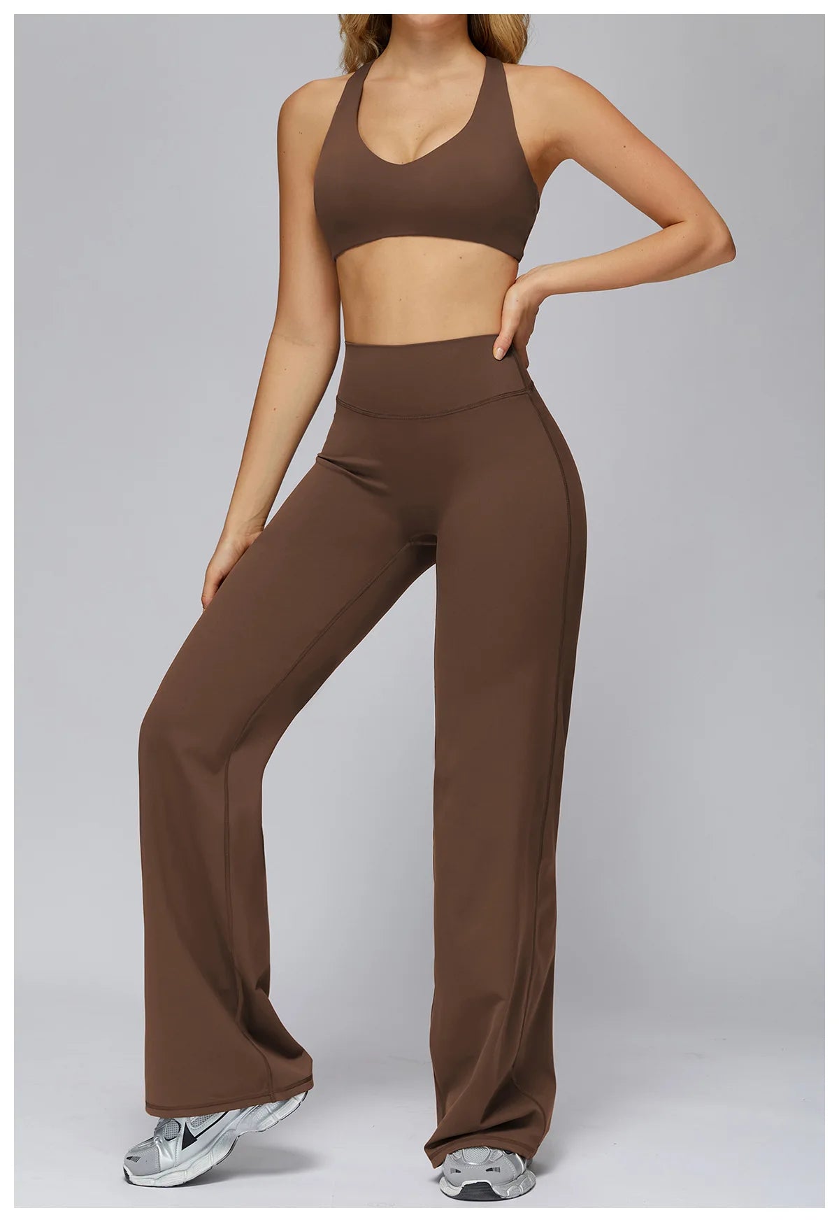 Set Women Tracksuit Workout Set Gym Clothing Fitness Long