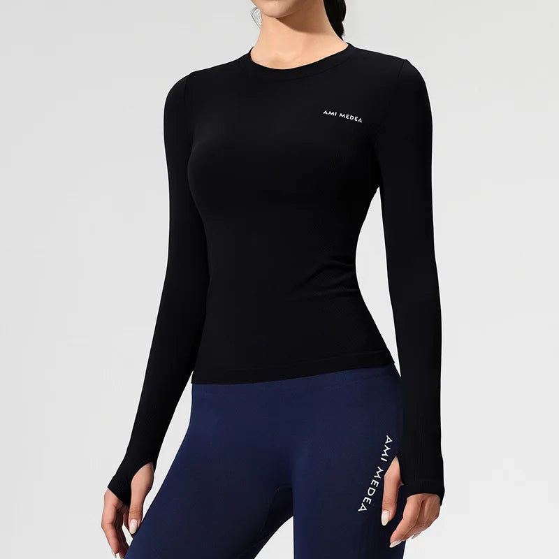 Women’s Quick-drying long-sleeved gym shirt - KNIT