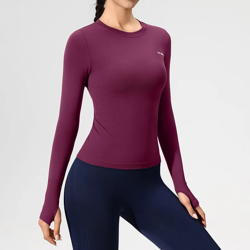 Women’s Quick-drying long-sleeved gym shirt - KNIT
