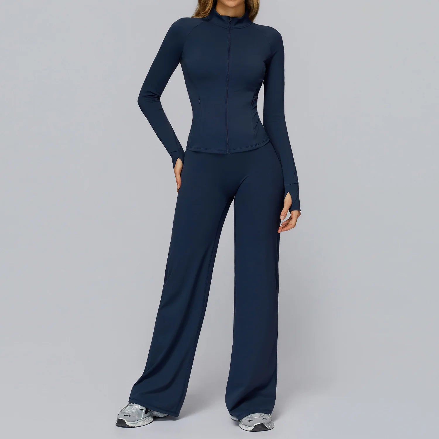 Set Women Tracksuit Workout Set Gym Clothing Fitness Long
