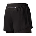 Men's Running Shorts Quick-drying Fitness Black Double Layer Shorts Men Bodybuilding