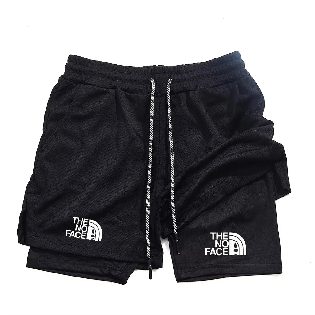 2-in-1 Men's Sports Shorts with- KNIT