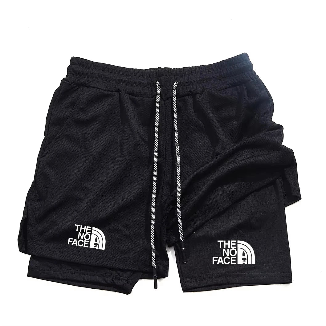 2-in-1 Men's Sports Shorts with- KNIT