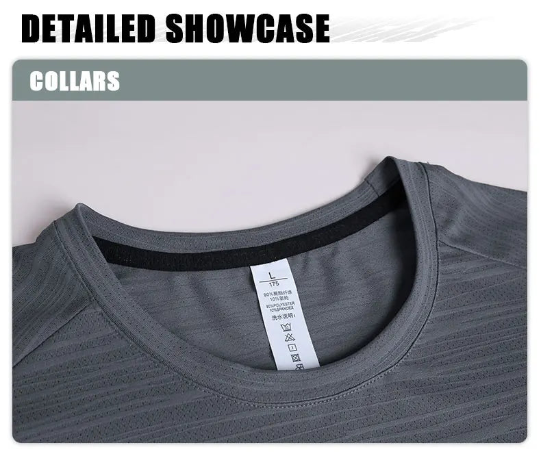 Plain men’s compression training shirt - KNIT