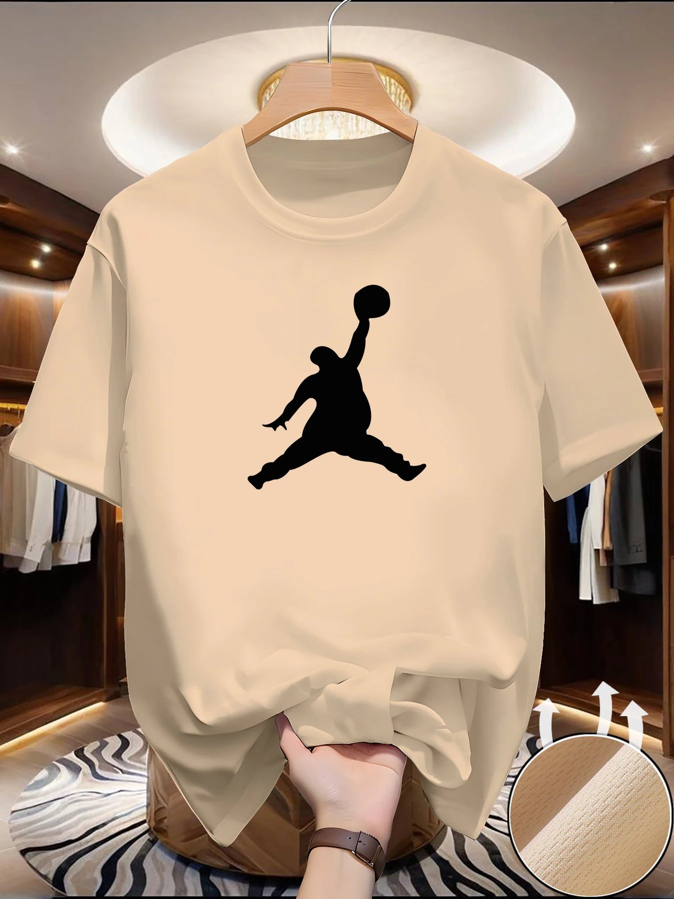 Spring/Summer Casual Men's T-Shirt Basketball