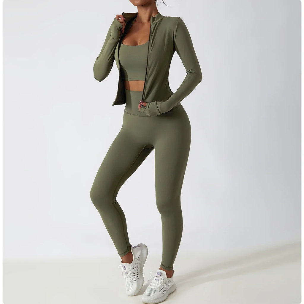 3-in-1 Sports Set Jacket Top And Pants