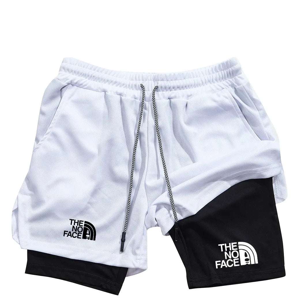 2-in-1 Men's Sports Shorts with- KNIT