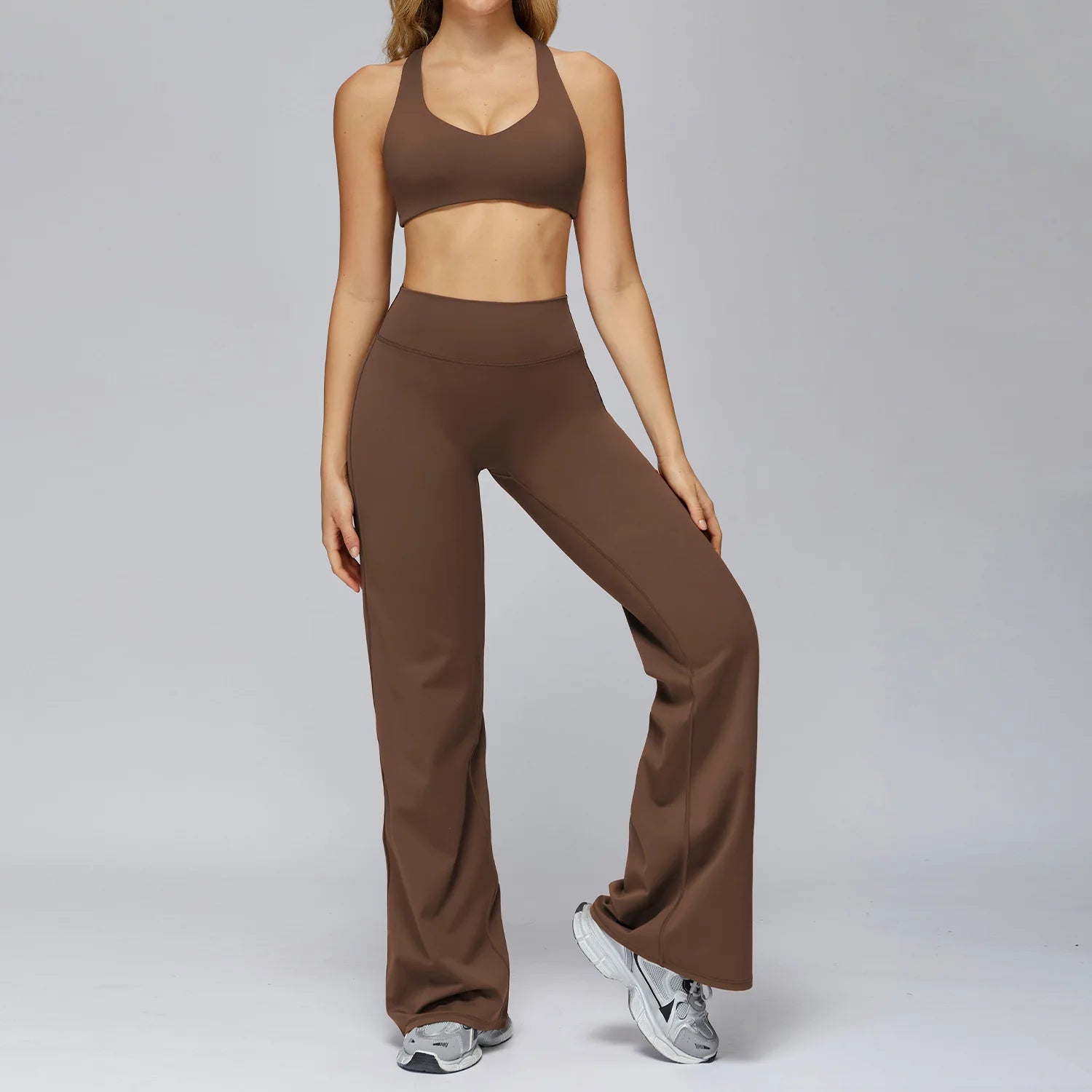 Set Women Tracksuit Workout Set Gym Clothing Fitness Long