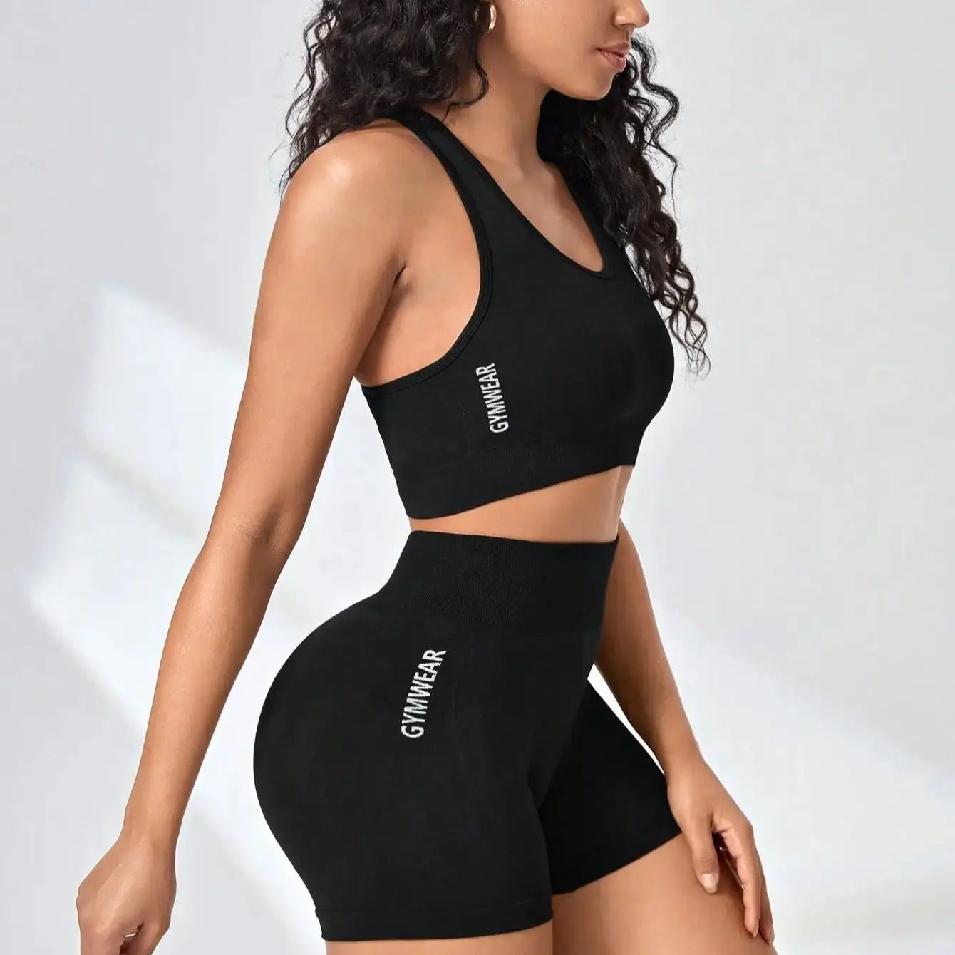 Women Set Bra Shorts Set Seamless Fitness