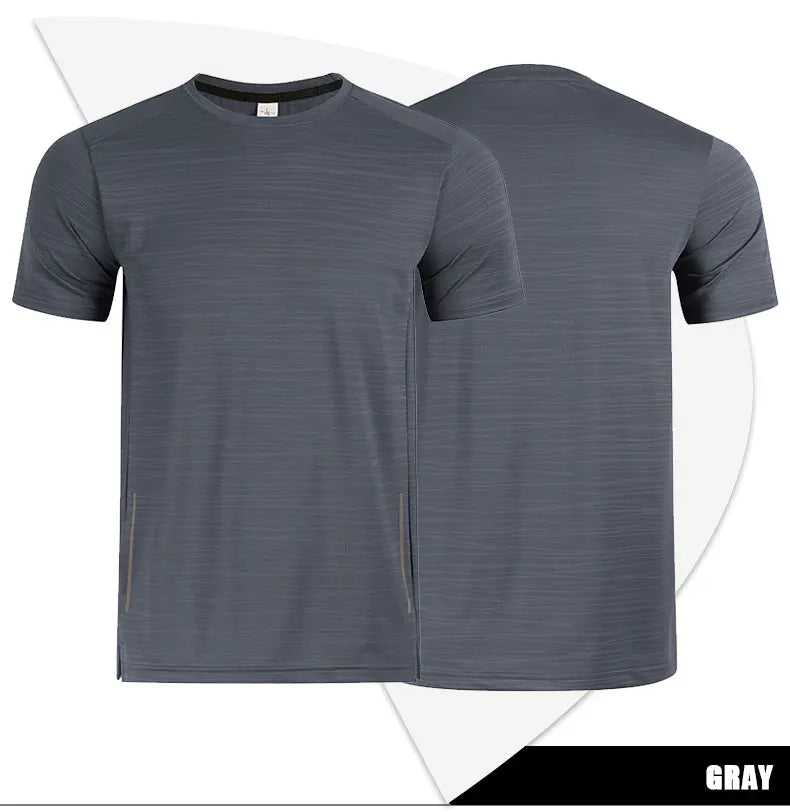 Plain men’s compression training shirt - KNIT
