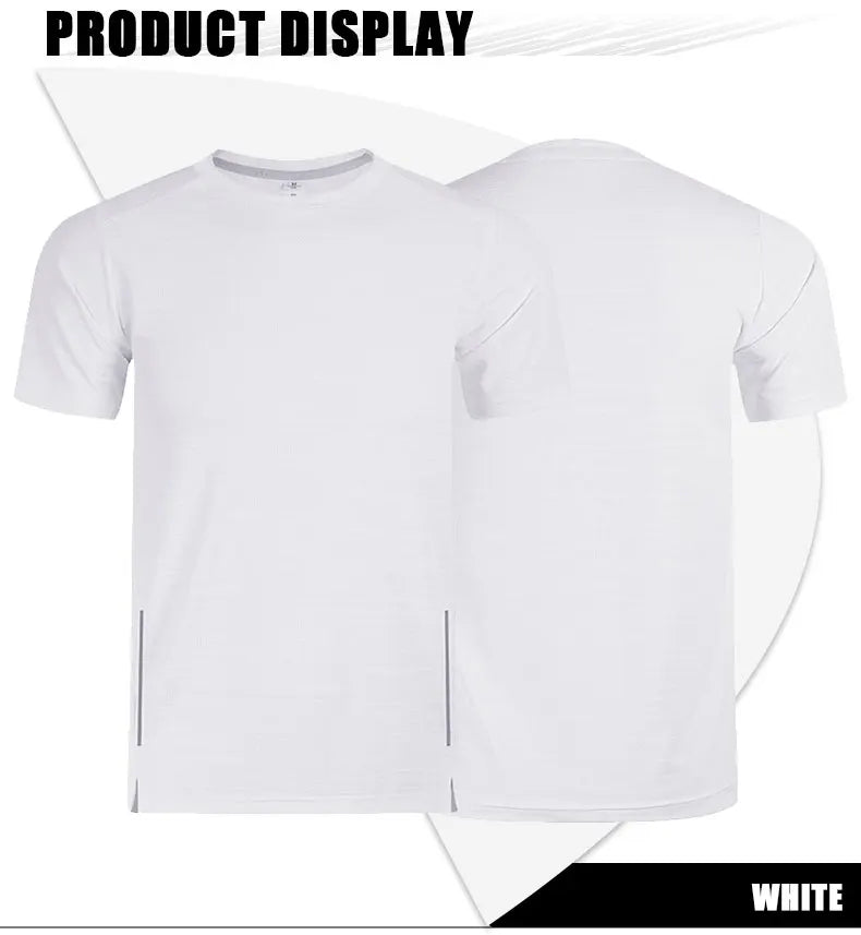 Plain men’s compression training shirt - KNIT