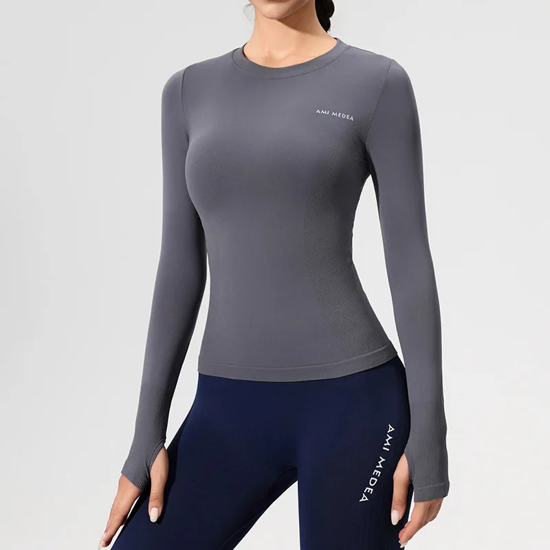 Women’s Quick-drying long-sleeved gym shirt - KNIT