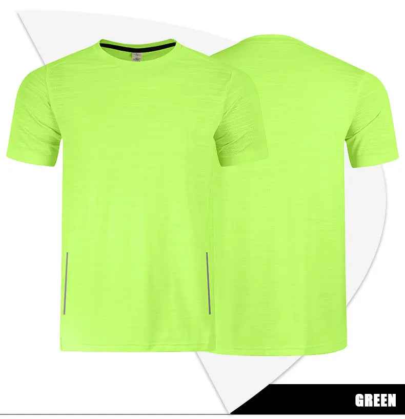 Plain men’s compression training shirt - KNIT