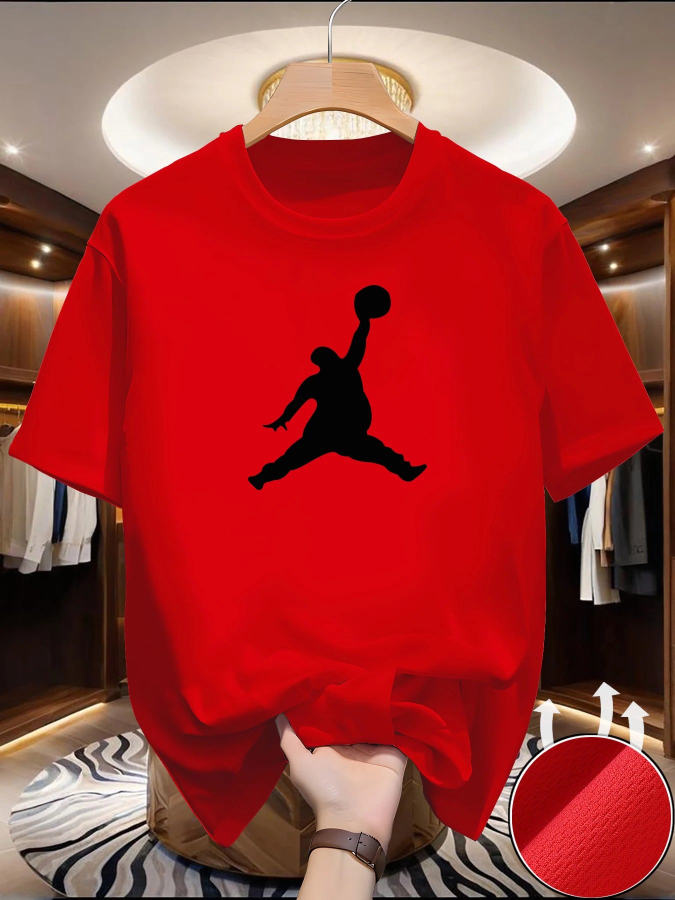 Spring/Summer Casual Men's T-Shirt Basketball