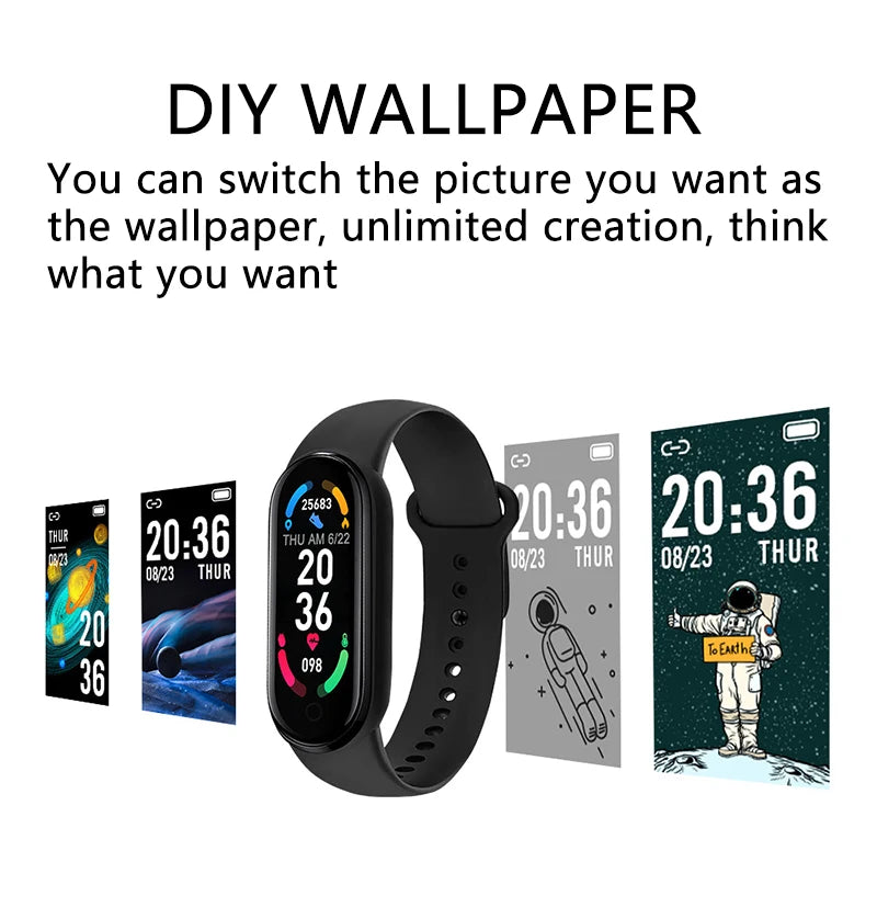 M6 unissex Smart Bracelet Sports Band Multi-function