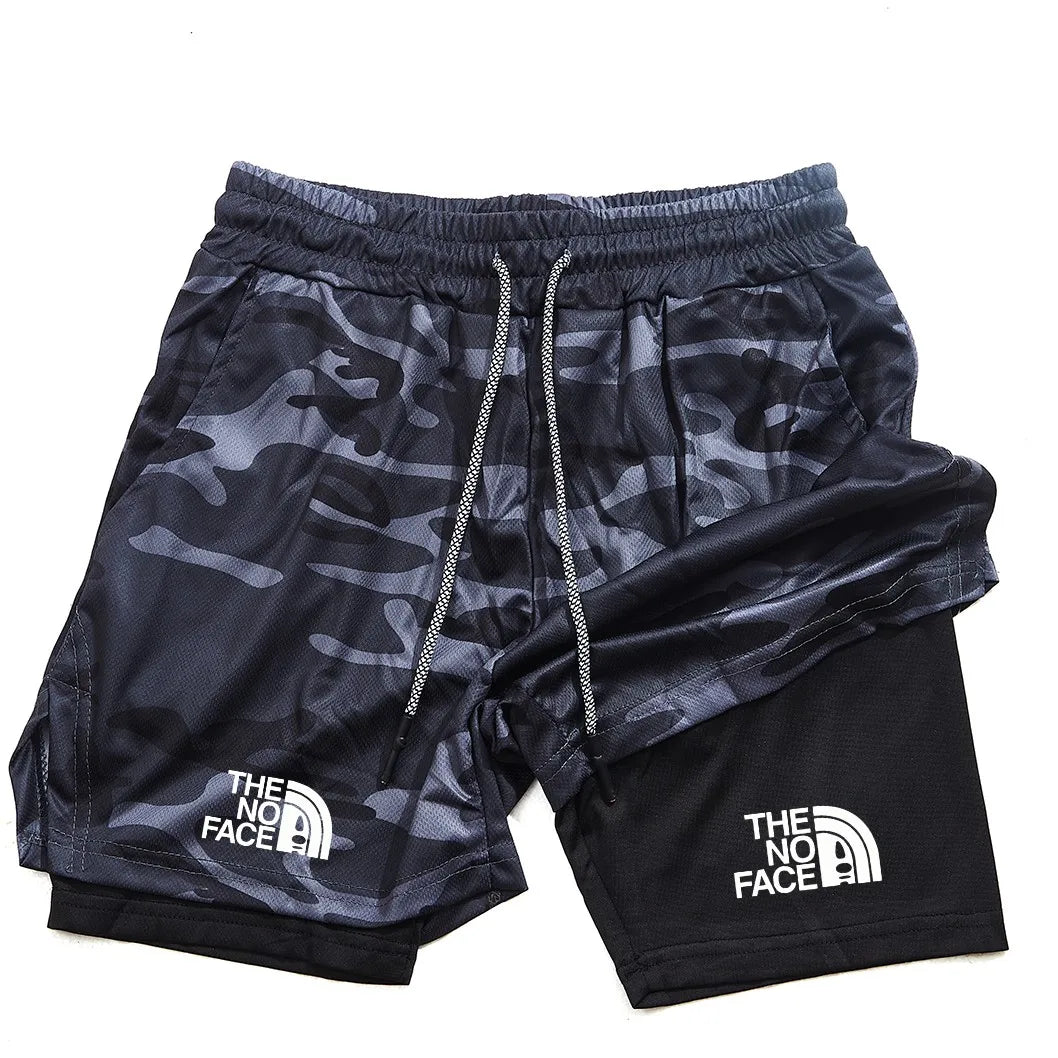 2-in-1 Men's Sports Shorts with- KNIT