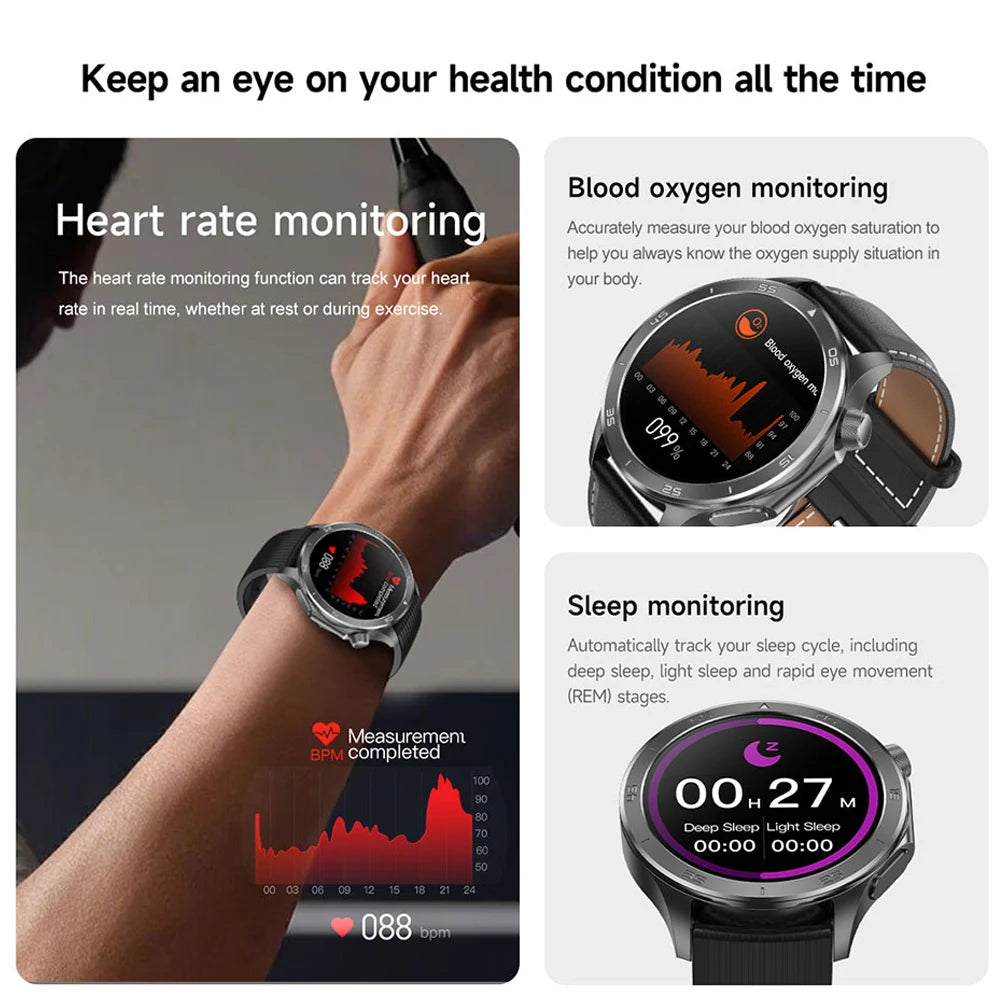 OPPO New Watch X2 Bluetooth Call Smart Watch Men GPS Sports Fitness Heart Rate AI Voice Assistant Smartwatches Android IOS