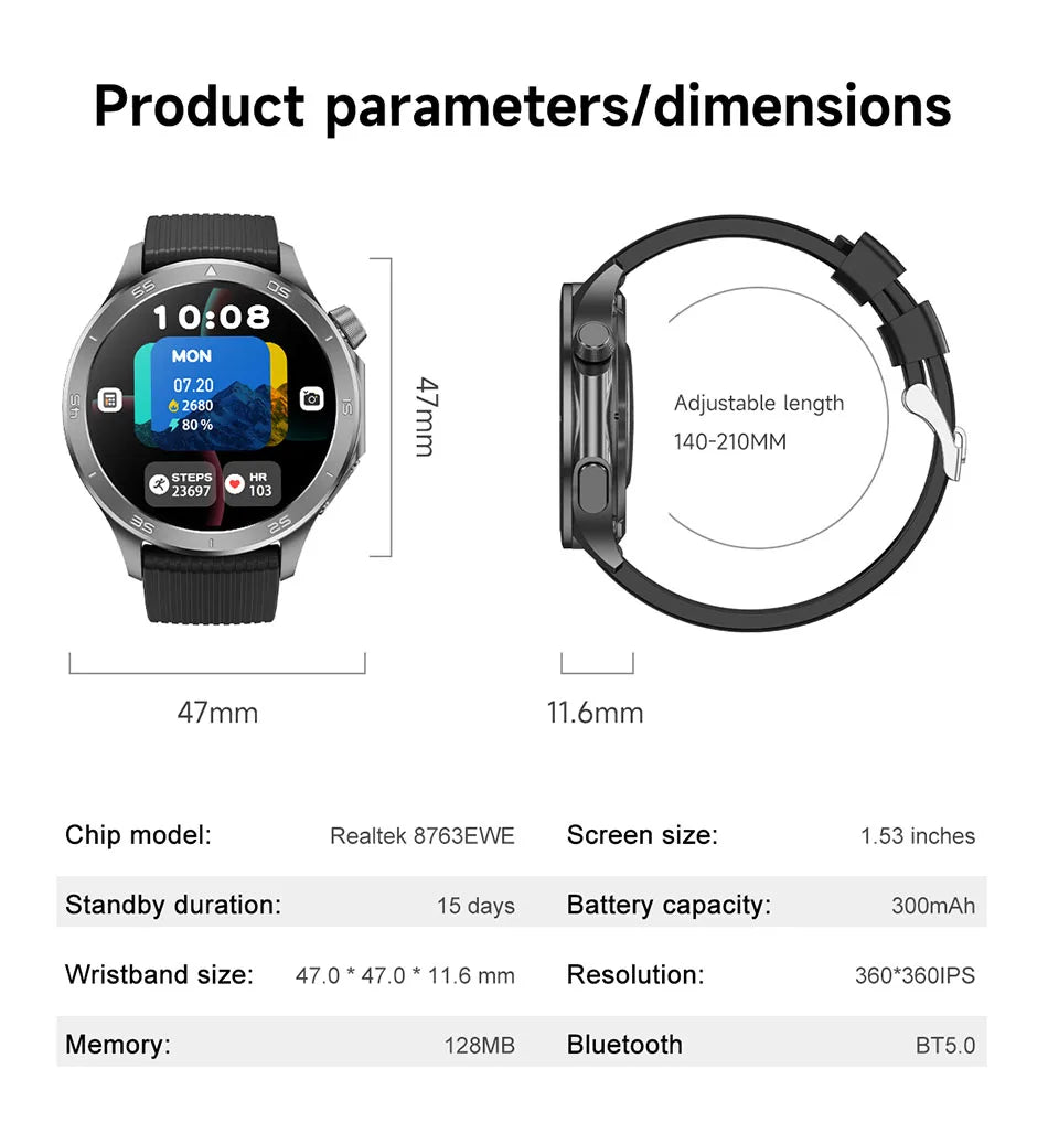 OPPO New Watch X2 Bluetooth Call Smart Watch Men GPS Sports Fitness Heart Rate AI Voice Assistant Smartwatches Android IOS