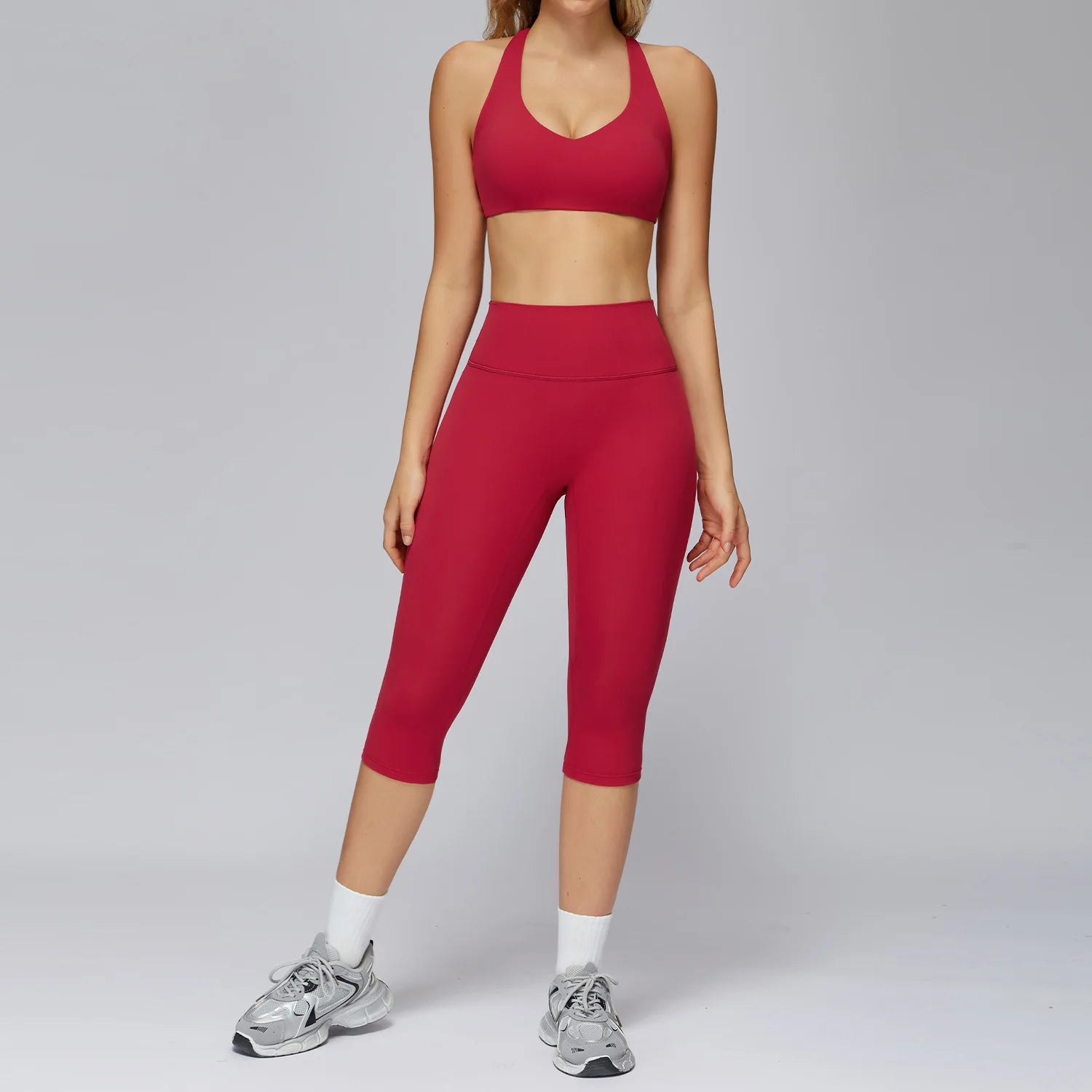 Set Women Tracksuit Workout Set Gym Clothing Fitness Long