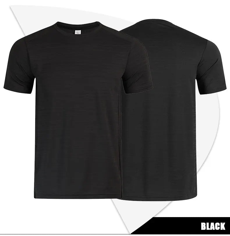 Plain men’s compression training shirt - KNIT
