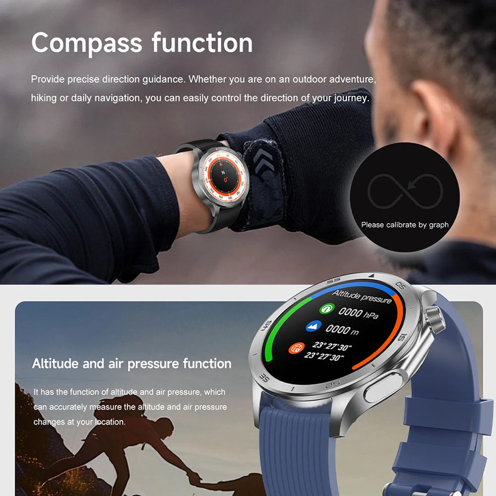 OPPO New Watch X2 Bluetooth Call Smart Watch Men GPS Sports Fitness Heart Rate AI Voice Assistant Smartwatches Android IOS