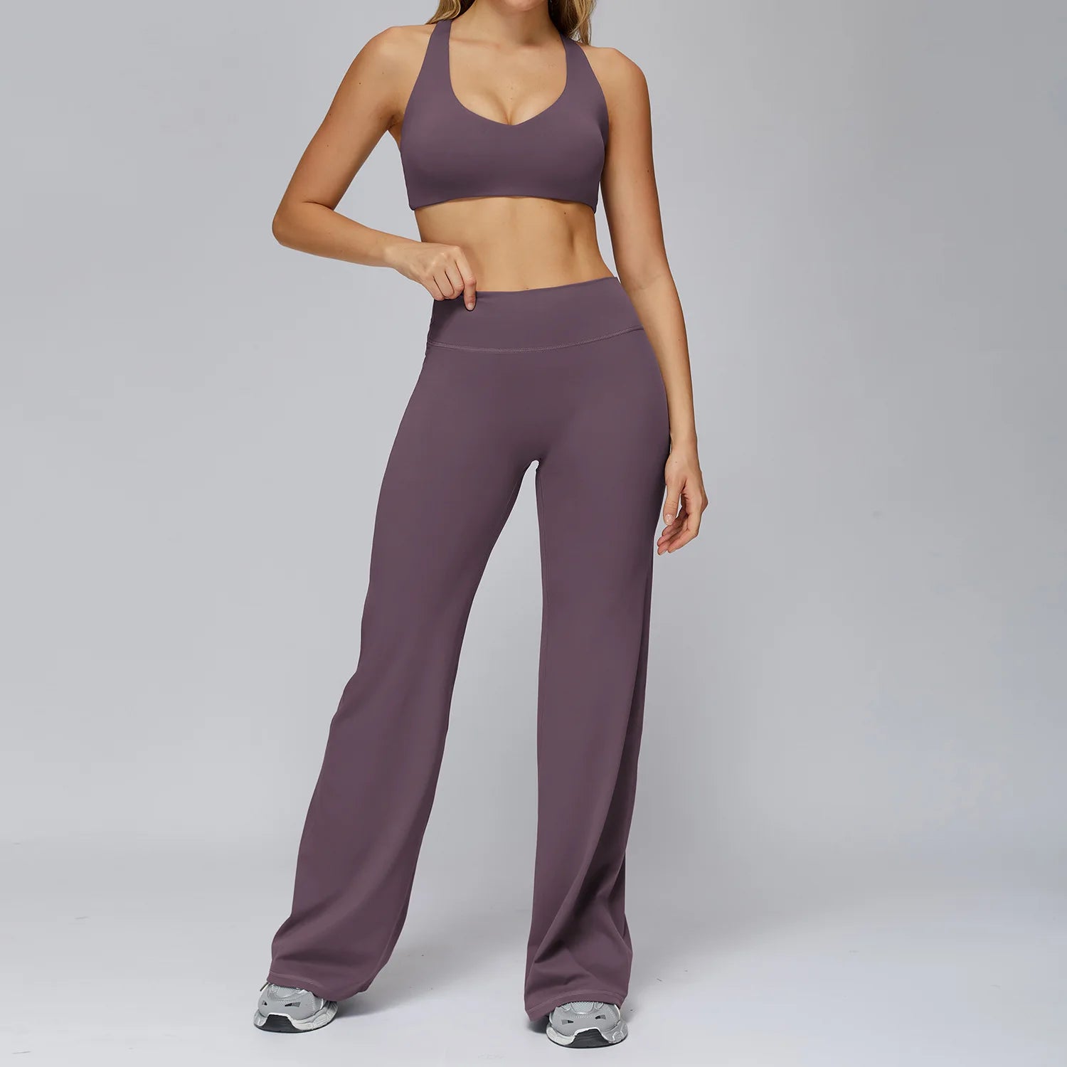 Set Women Tracksuit Workout Set Gym Clothing Fitness Long