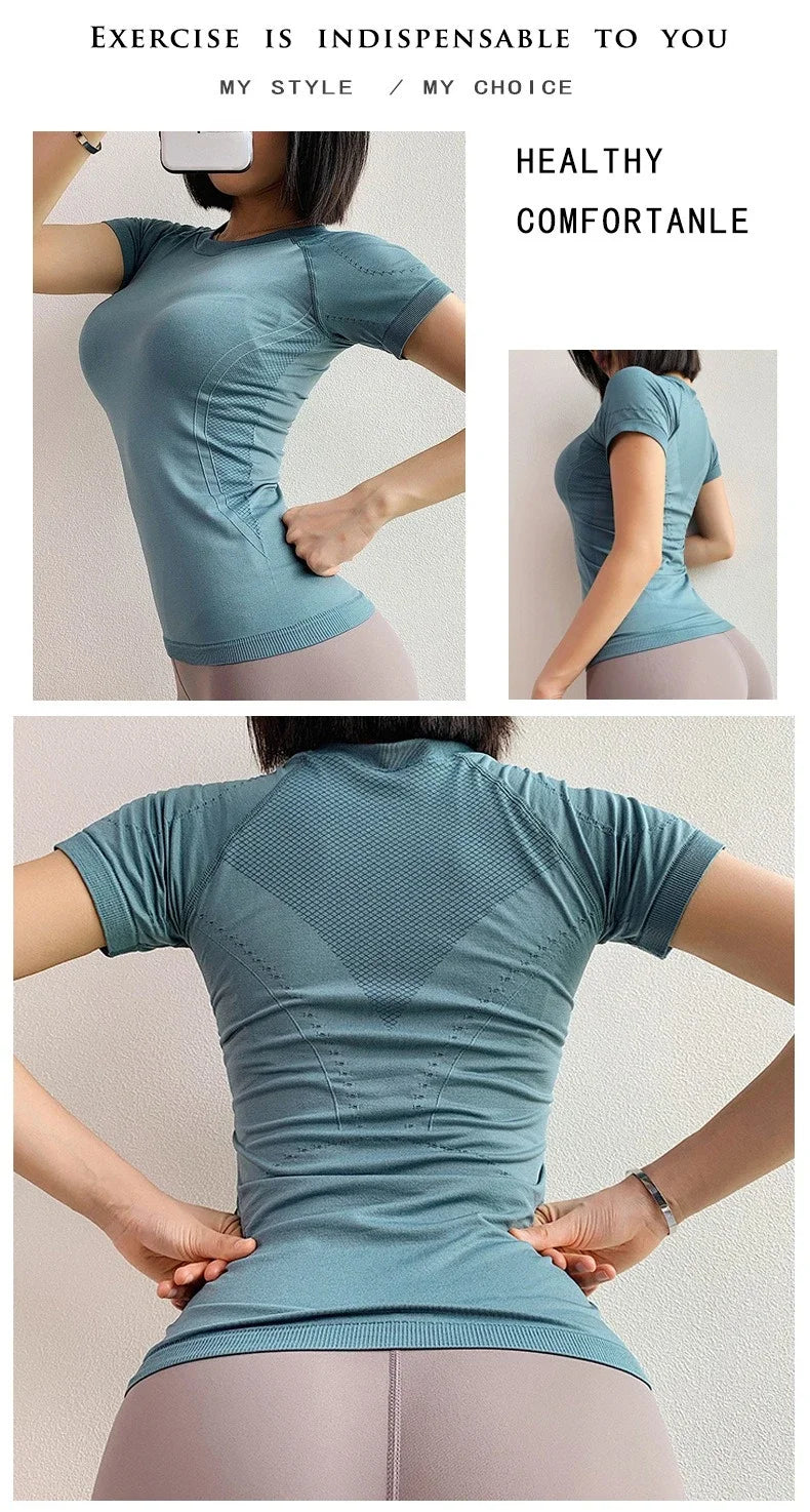 Women Shirts Sports Compression - KNIT