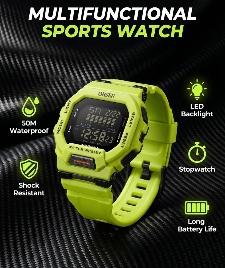 Fashion Male Digital Watches - OHSENl