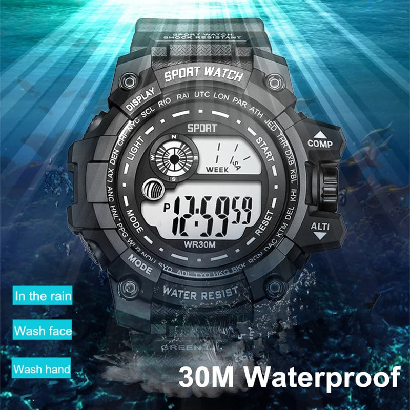Men Digital Watch Luminous Military